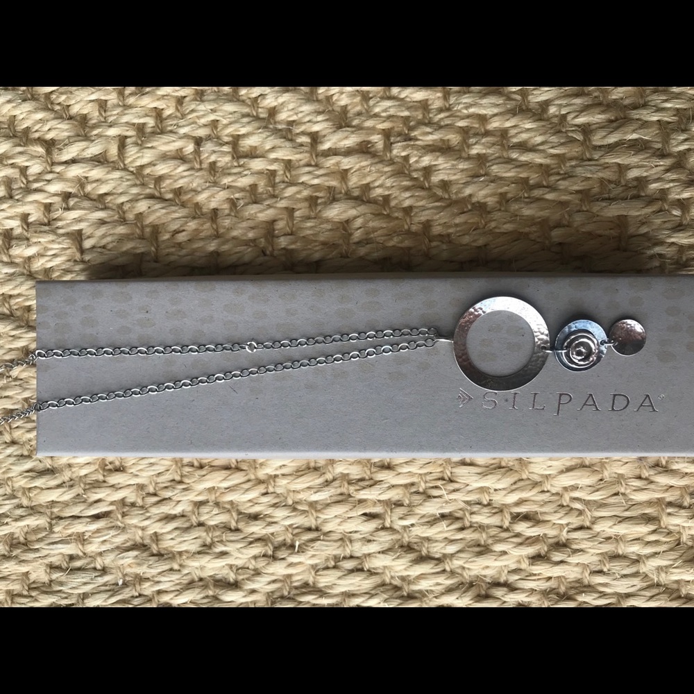 Silpada sterling silver spiral swirl necklace